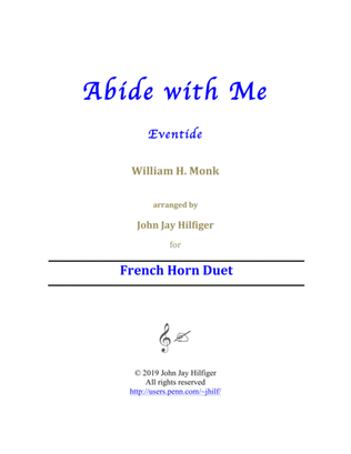 Book cover for Abide with Me for French Horn Duet