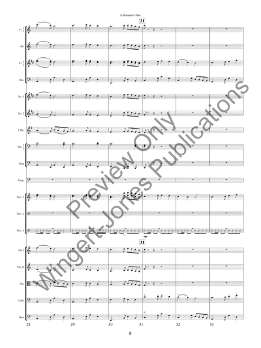 A Matador's Tale A Matador's Tale Full Orchestra scores gallery preview page 8