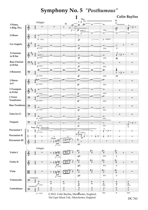 Symphony No.5 "Posthumous" [score only]