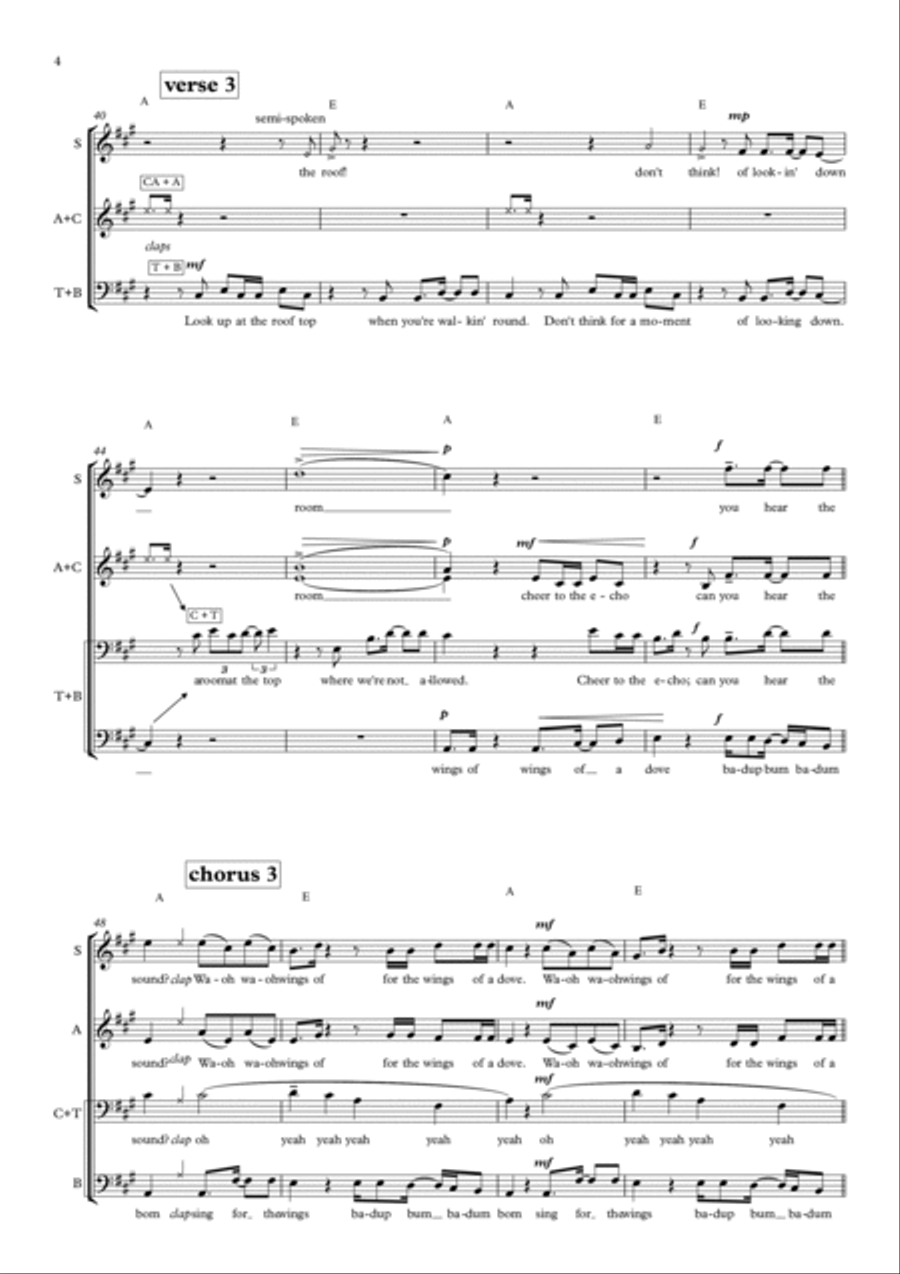 Wings Of A Dove 4-Part scores gallery preview page 4