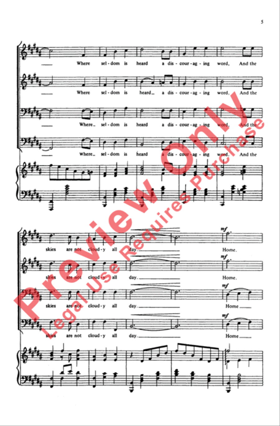 Western Songs Men's Choir scores gallery preview page 4