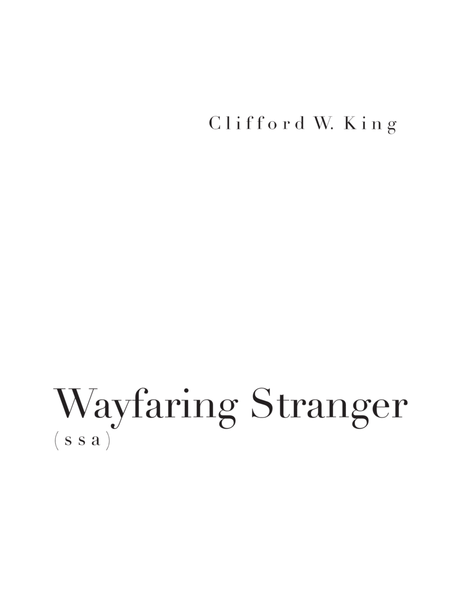 Wayfaring Stranger ( s s a a ) SSAA scores gallery preview page 1