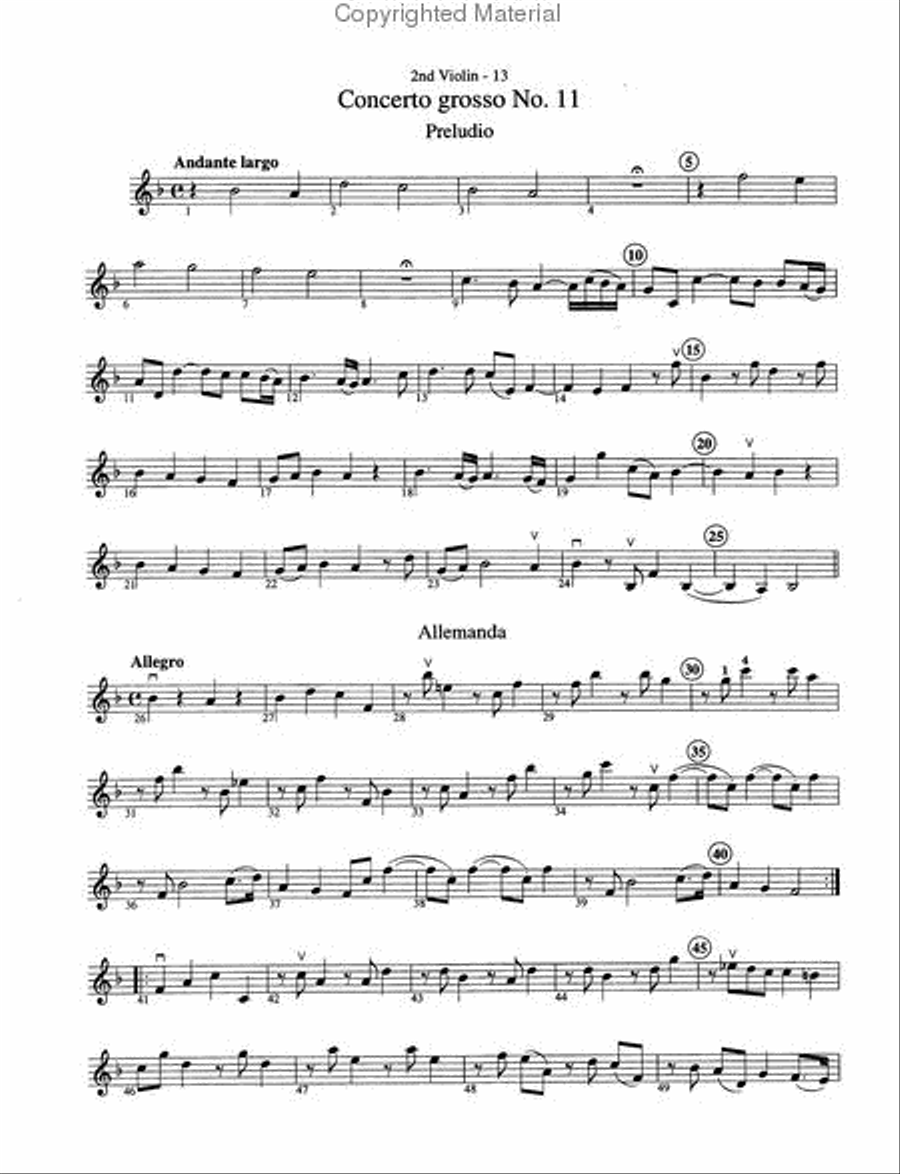The Best of Arcangelo Corelli (Concerti Grossi for String Orchestra or String Quartet) String Orchestra scores gallery preview page 3