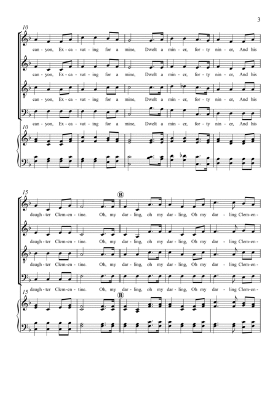 My Darling Clementine My Darling Clementine 4-Part scores gallery preview page 2