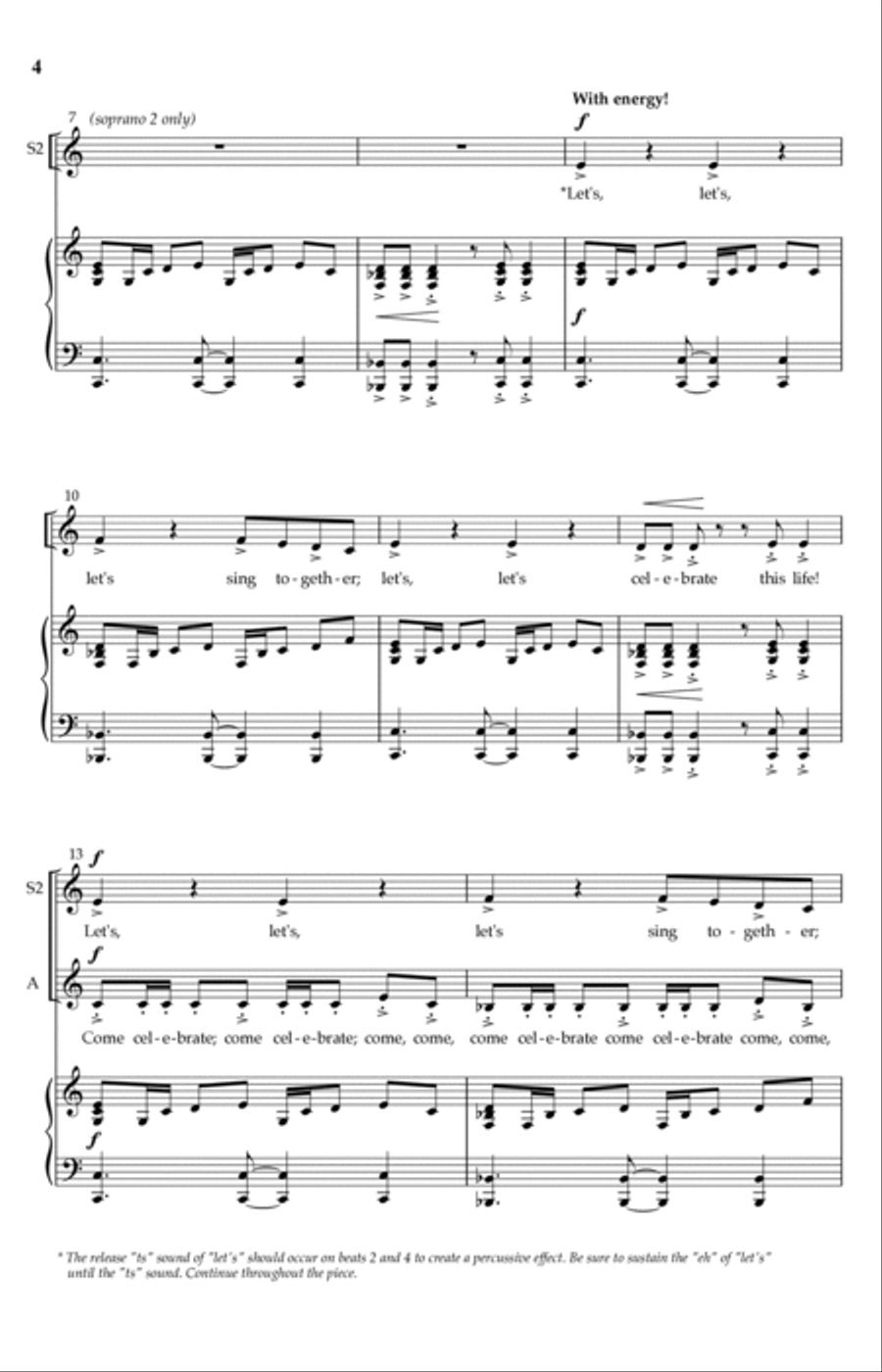 Celebrate This Life! 4-Part scores gallery preview page 2