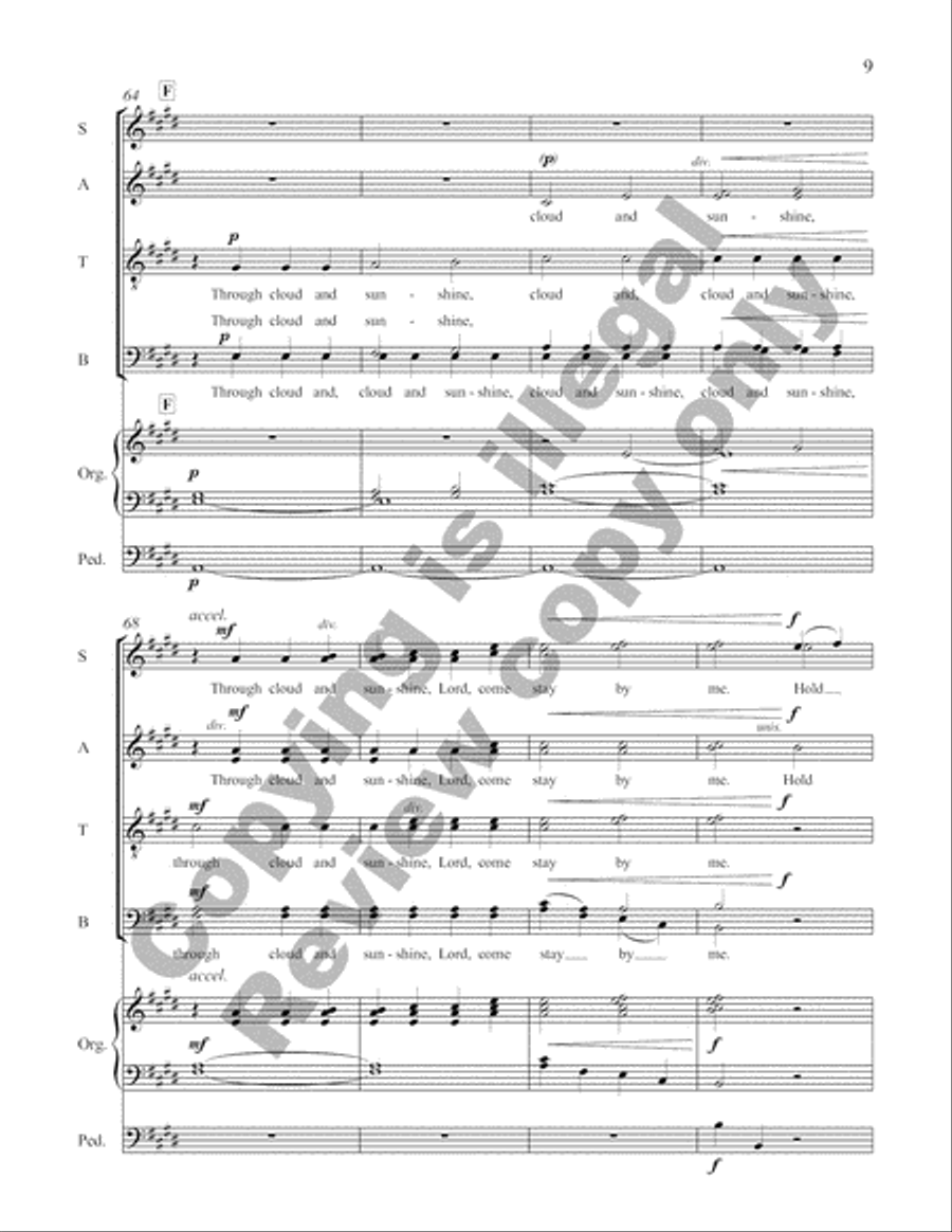 Songs of Faith: 5. Abide With Me 4-Part scores gallery preview page 13