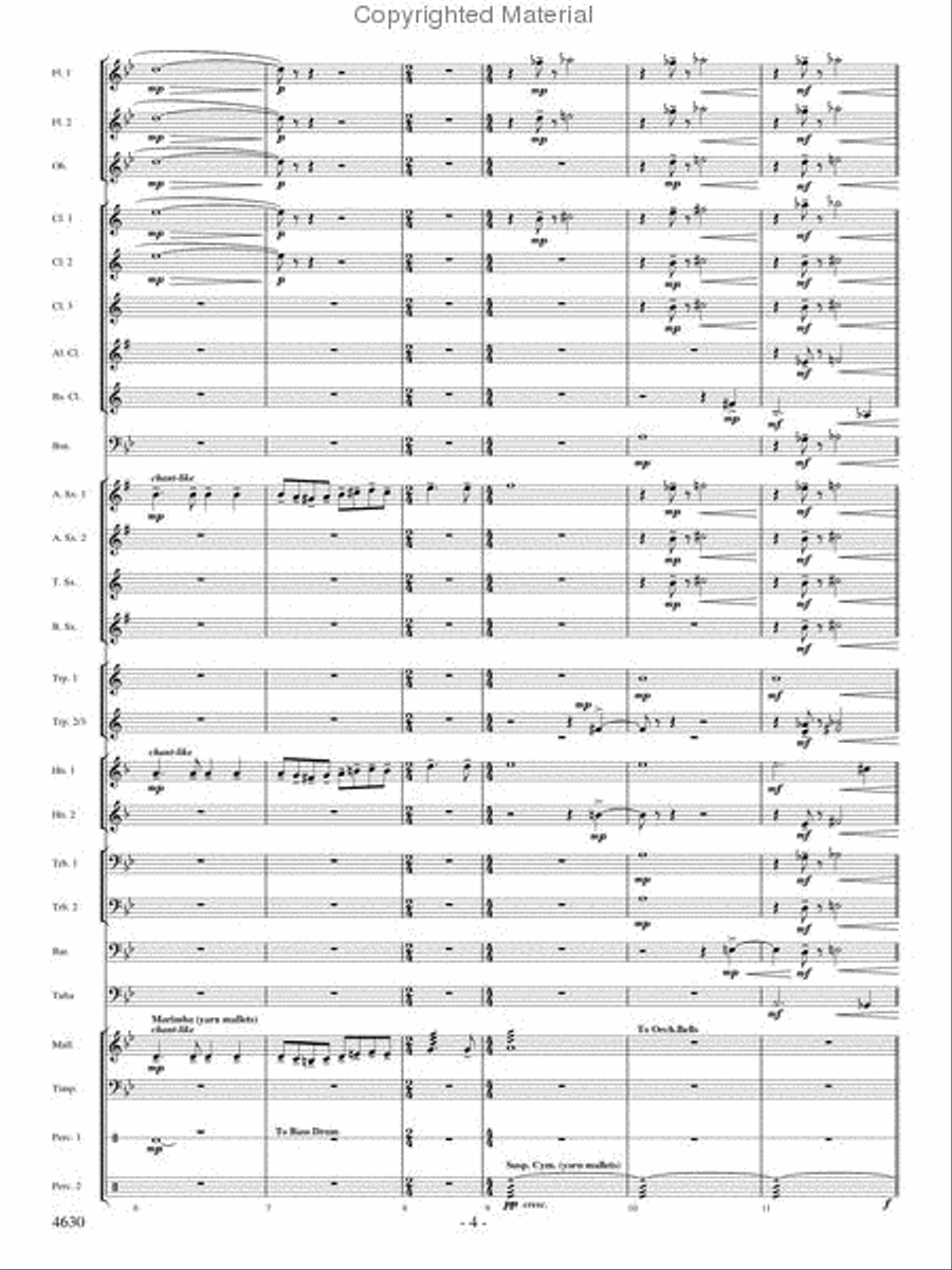 Joyous Alleluias Concert Band scores gallery preview page 3