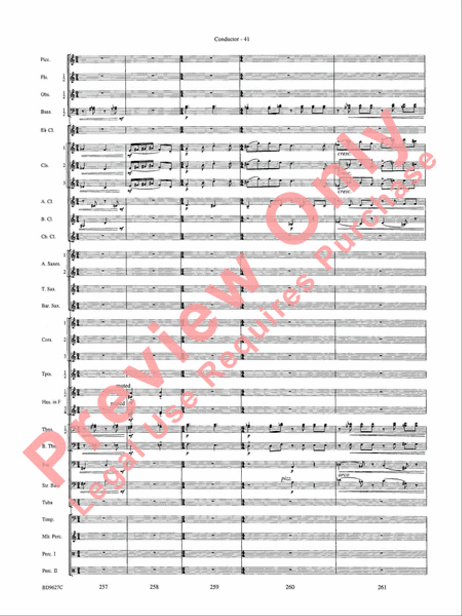 Variations on a Theme of Robert Schumann Concert Band scores gallery preview page 44