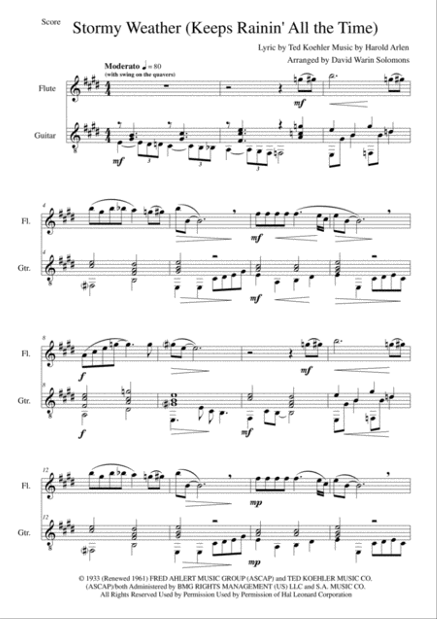 Stormy Weather Stormy Weather Flute scores gallery preview page 1