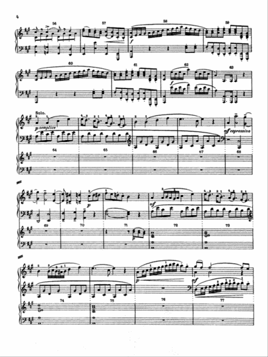 Mozart: Piano Concerto No. 12 in A Major, K. 414 Piano scores gallery preview page 3