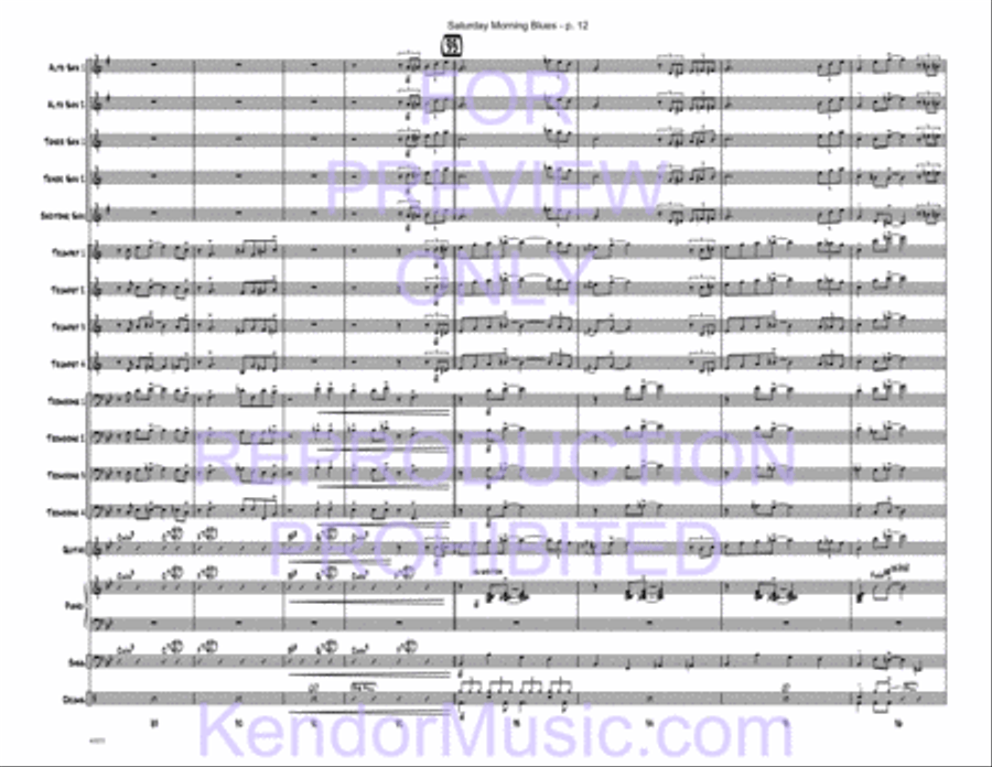 Saturday Morning Blues Saturday Morning Blues Jazz Ensemble scores gallery preview page 13