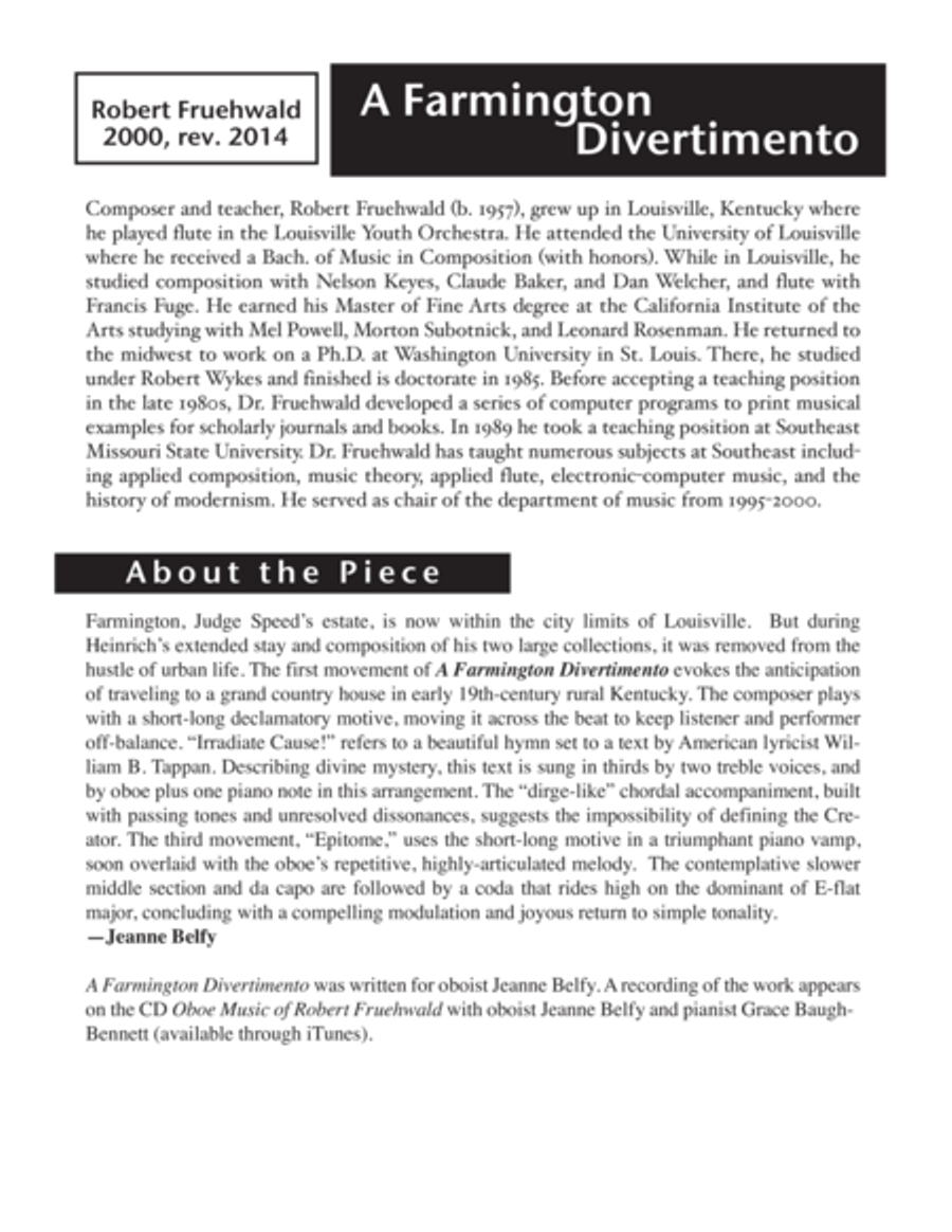 A Farmington Divertimento Piano scores gallery preview page 2