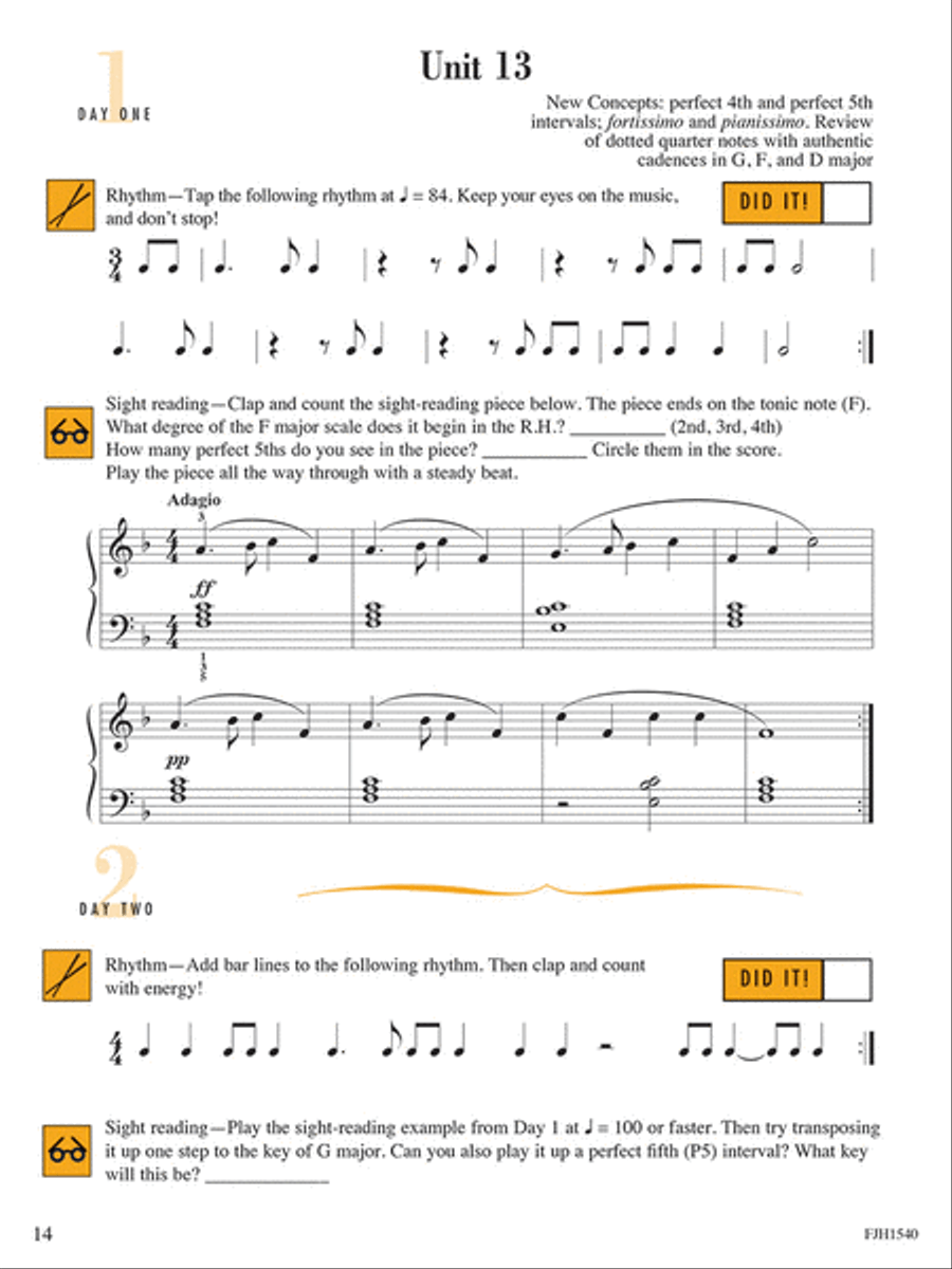Sight Reading & Rhythm Every Day, Book 3B Piano Method scores gallery preview page 3