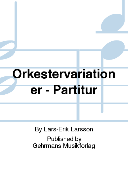 Orkestervariationer - Partitur