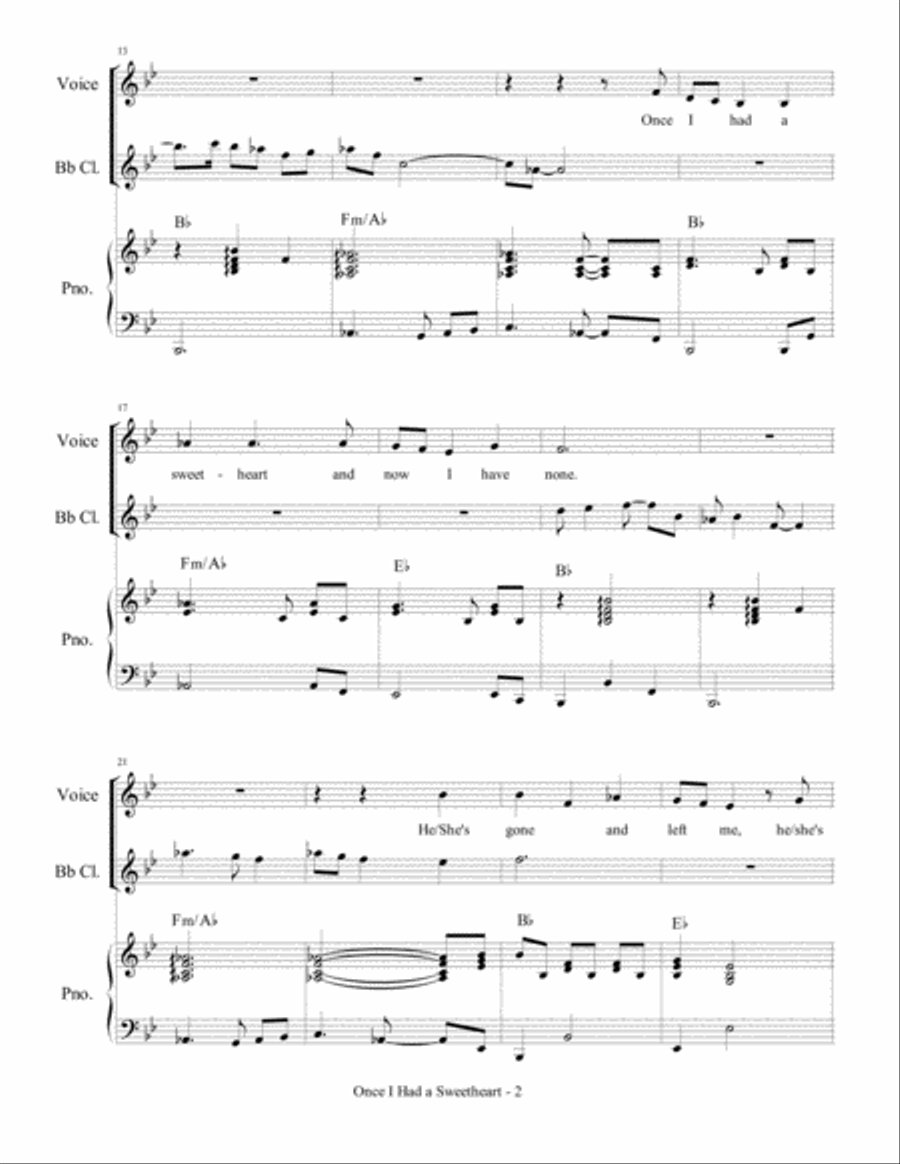 Once I Had A Sweetheart Small Ensemble scores gallery preview page 4