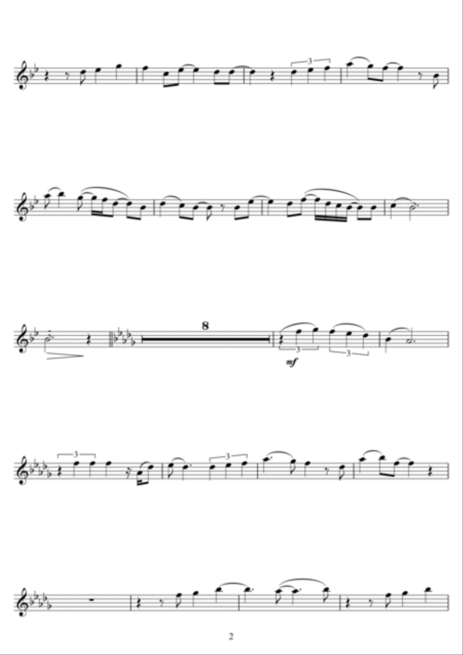 A Whole New World (from Aladdin) Flute Solo scores gallery preview page 2