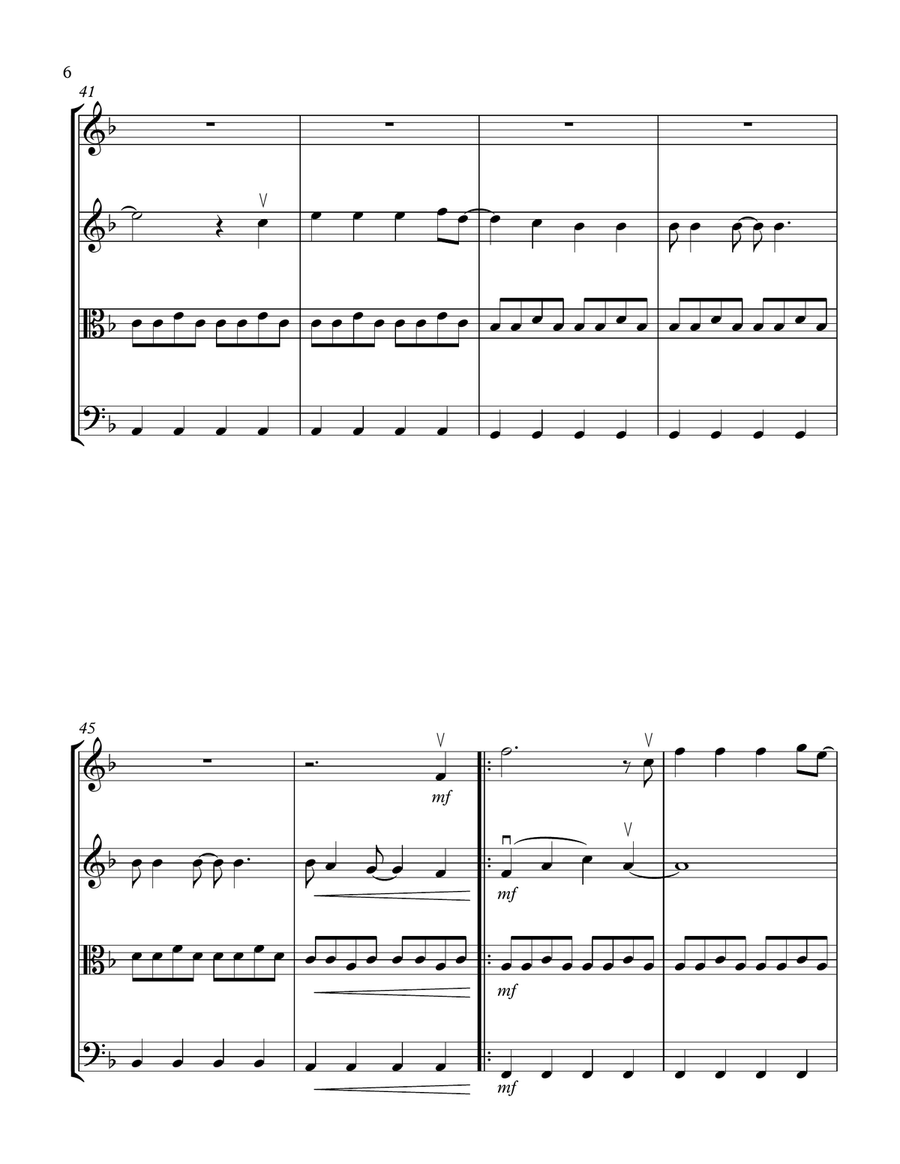 Such Great Heights String Quartet scores gallery preview page 6
