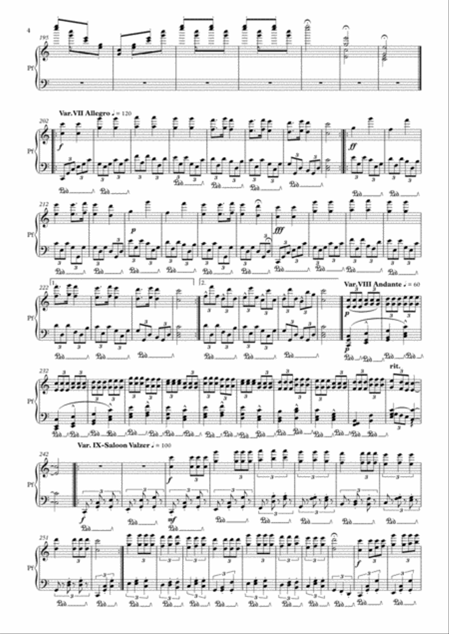 21 Variations in C on Mozart's Theme 