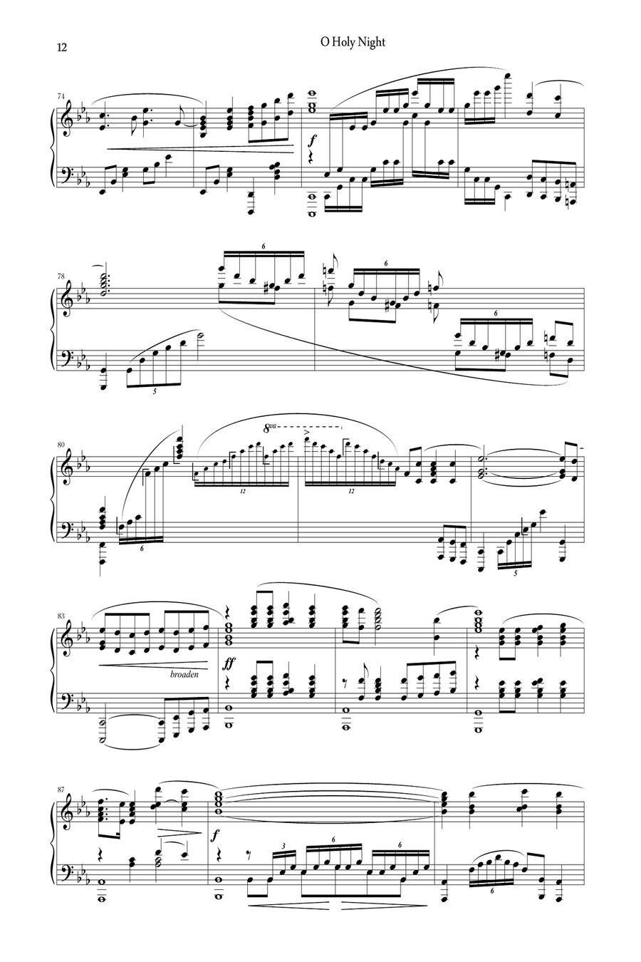 O Holy Night (Piano Solo) Piano Solo scores gallery preview page 4