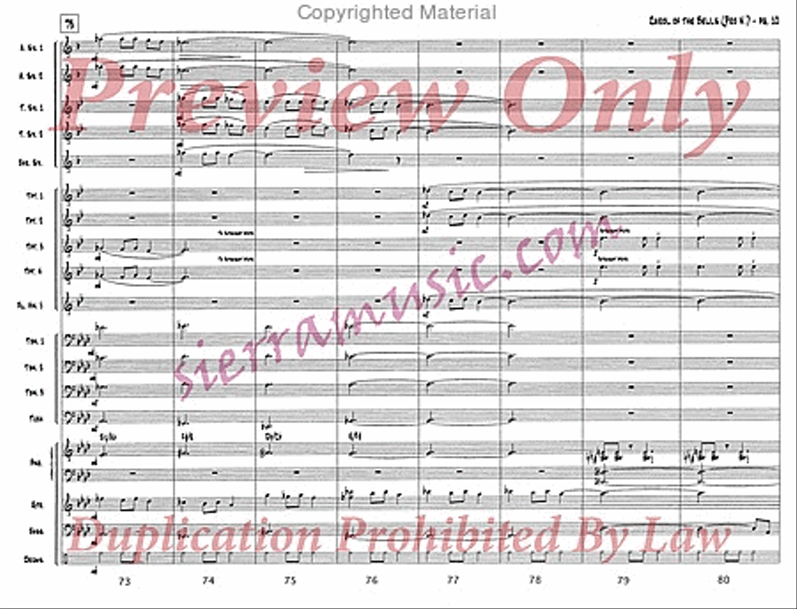 Carol of the Bells (pro) Jazz Ensemble scores gallery preview page 11