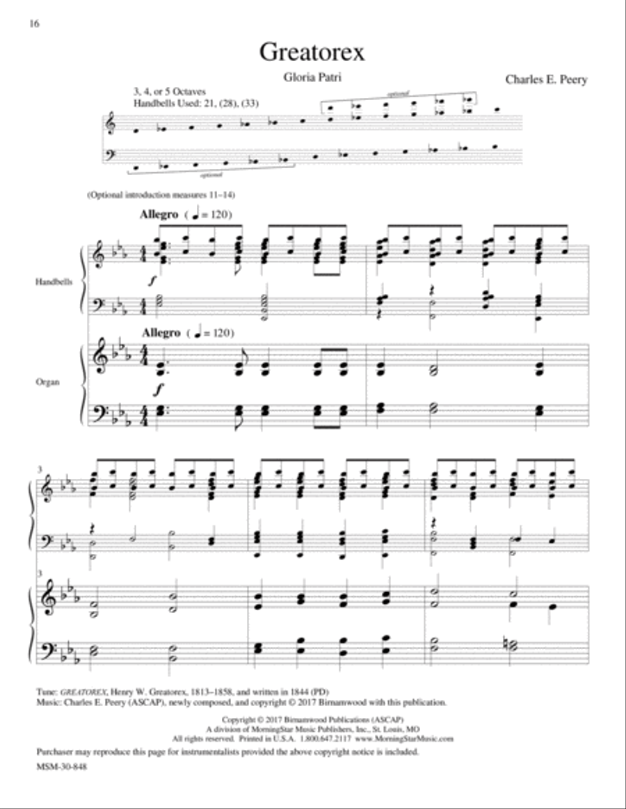 GREATOREX from Let Praises Ring, V3 5-Octaves scores gallery preview page 1
