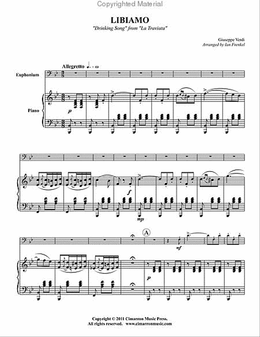 Libiamo Libiamo Euphonium scores gallery preview page 2
