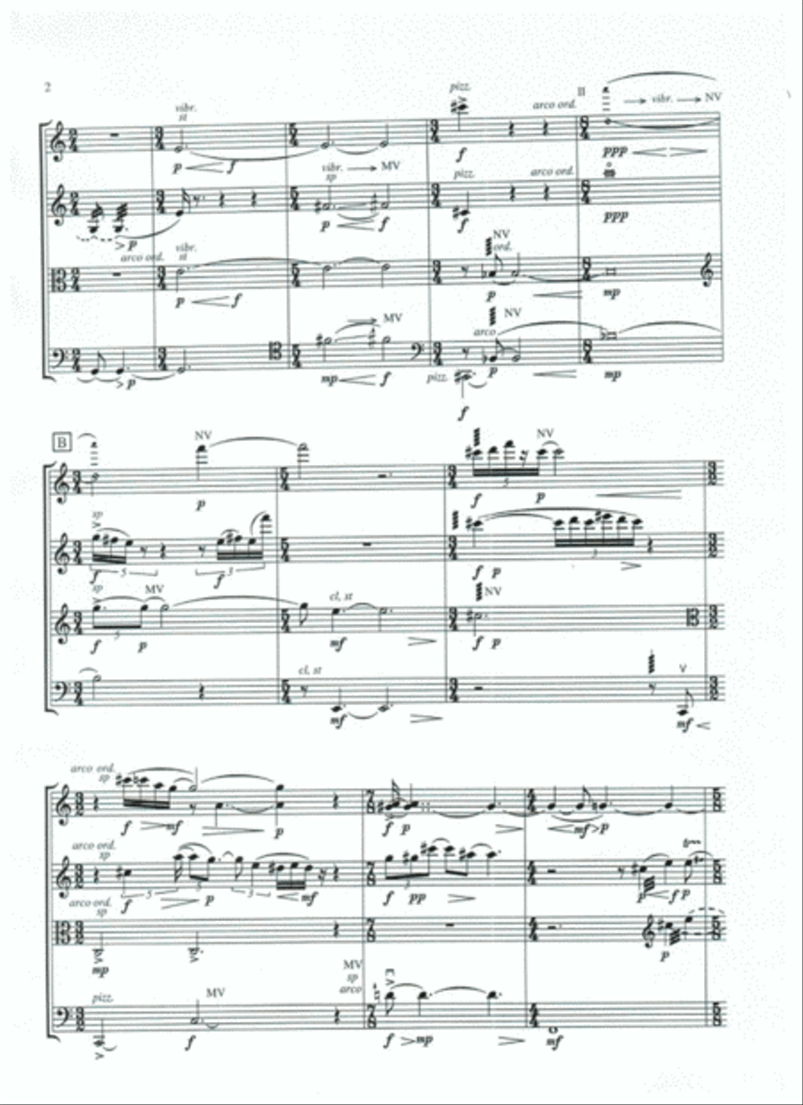 Moving Between - Score Only String Quartet scores gallery preview page 4