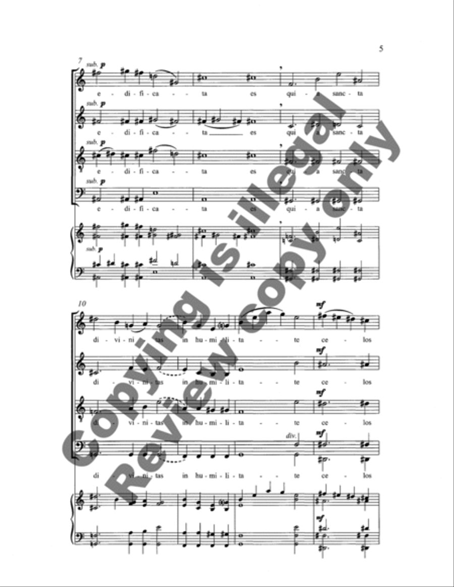 The Hildegard Motets: 4. O factura Dei 4-Part scores gallery preview page 7
