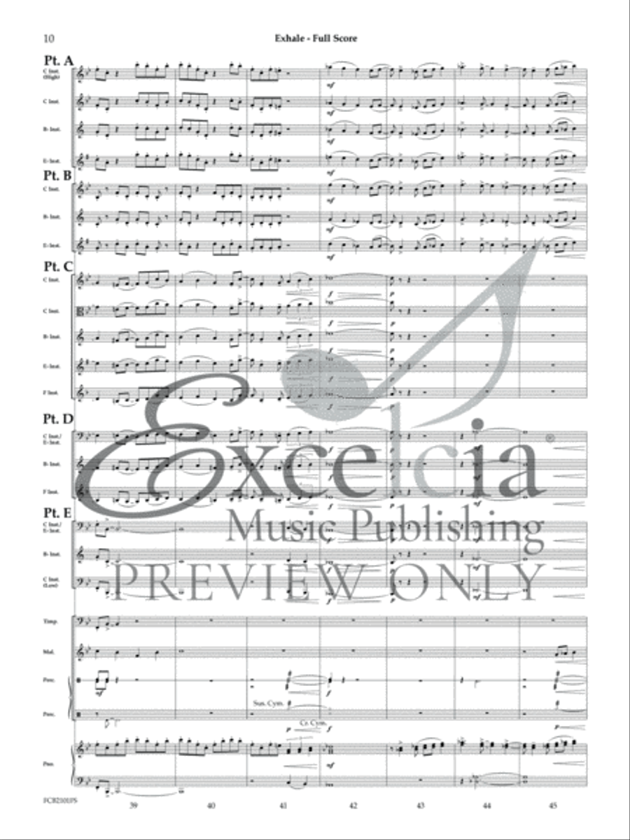 Exhale (Score) Exhale (Score) Concert Band scores gallery preview page 11