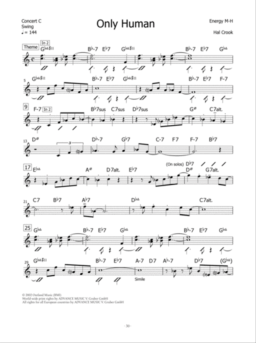 The Music of Hal Crook Piano scores gallery preview page 6