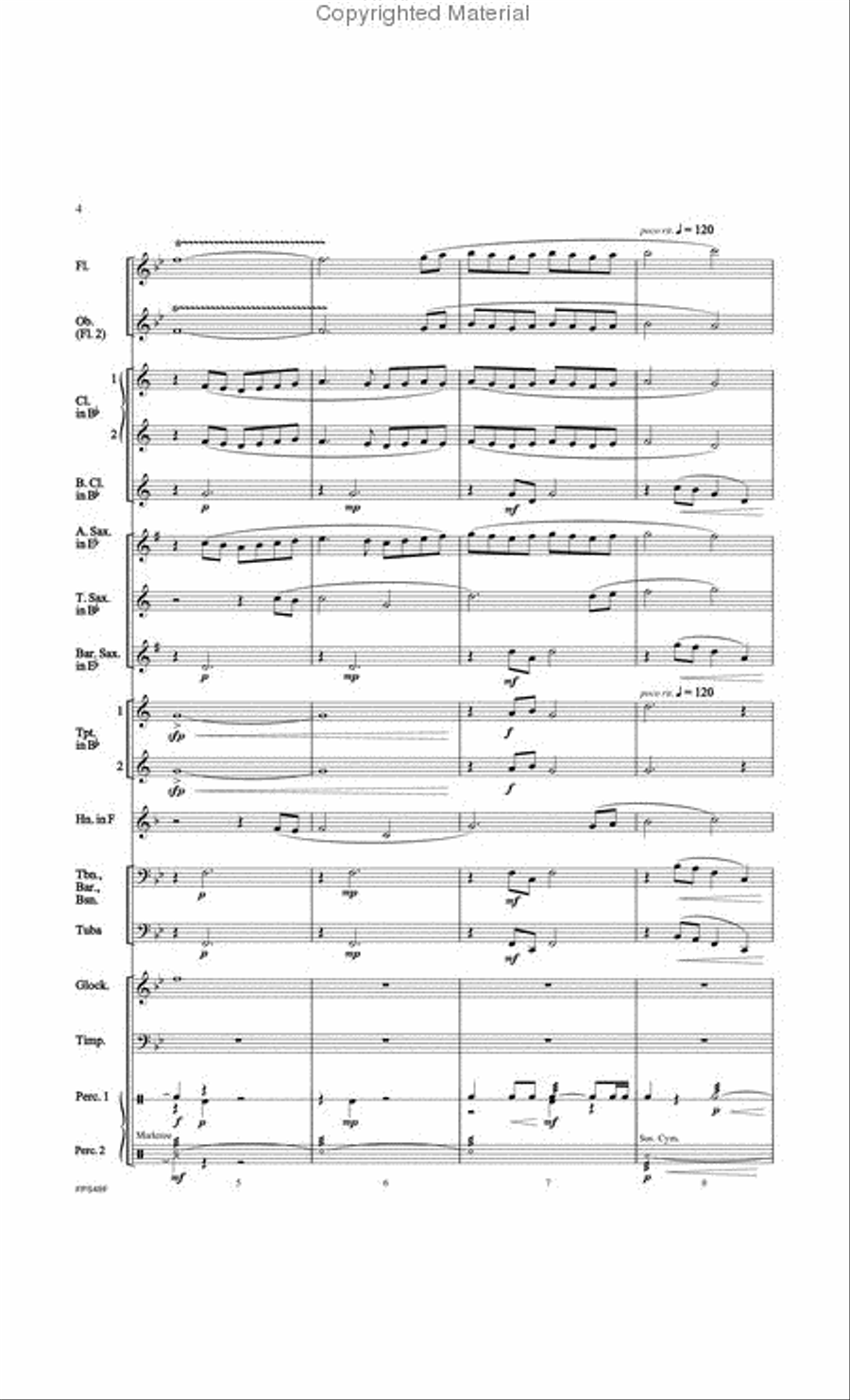 Northwestern Skies Northwestern Skies Concert Band scores gallery preview page 3