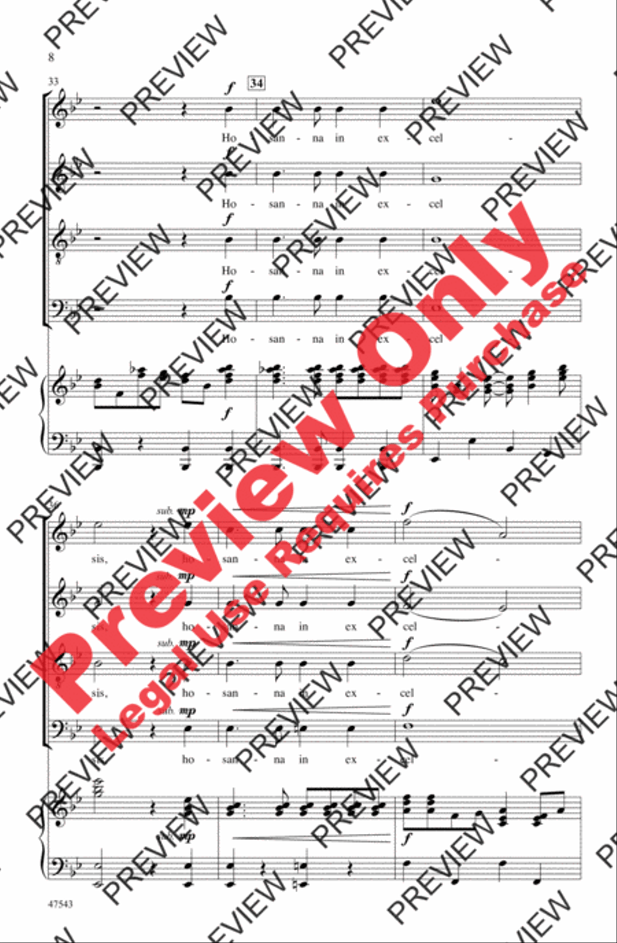 Sanctus Sanctus 4-Part scores gallery preview page 8
