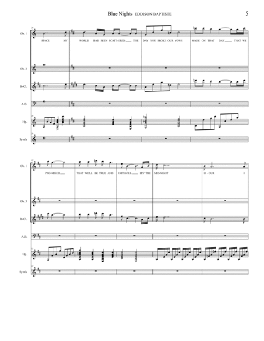 BLUE NIGHTS Piano scores gallery preview page 5