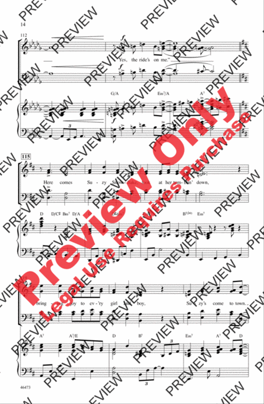 Rudolph, Frosty, and Suzy 4-Part scores gallery preview page 14