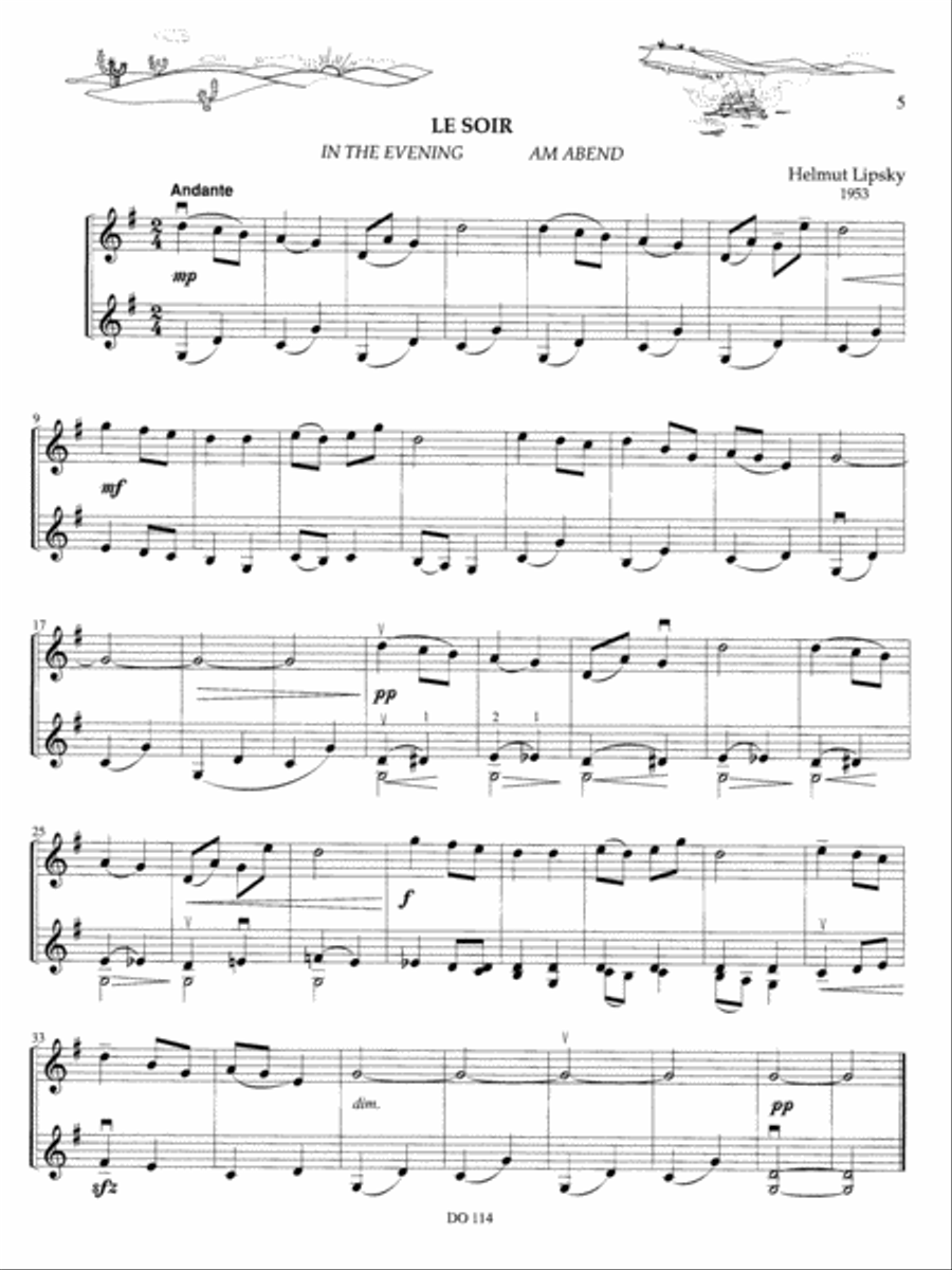 Voyage à deux Violin scores gallery preview page 5