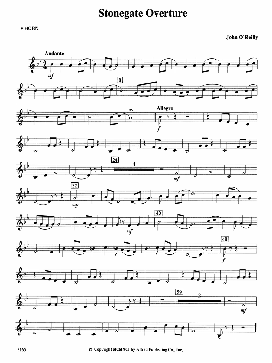 Stonegate Overture: 1st F Horn