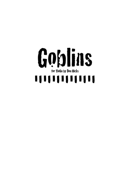 Goblins, a Rock Solo for Violin image number null