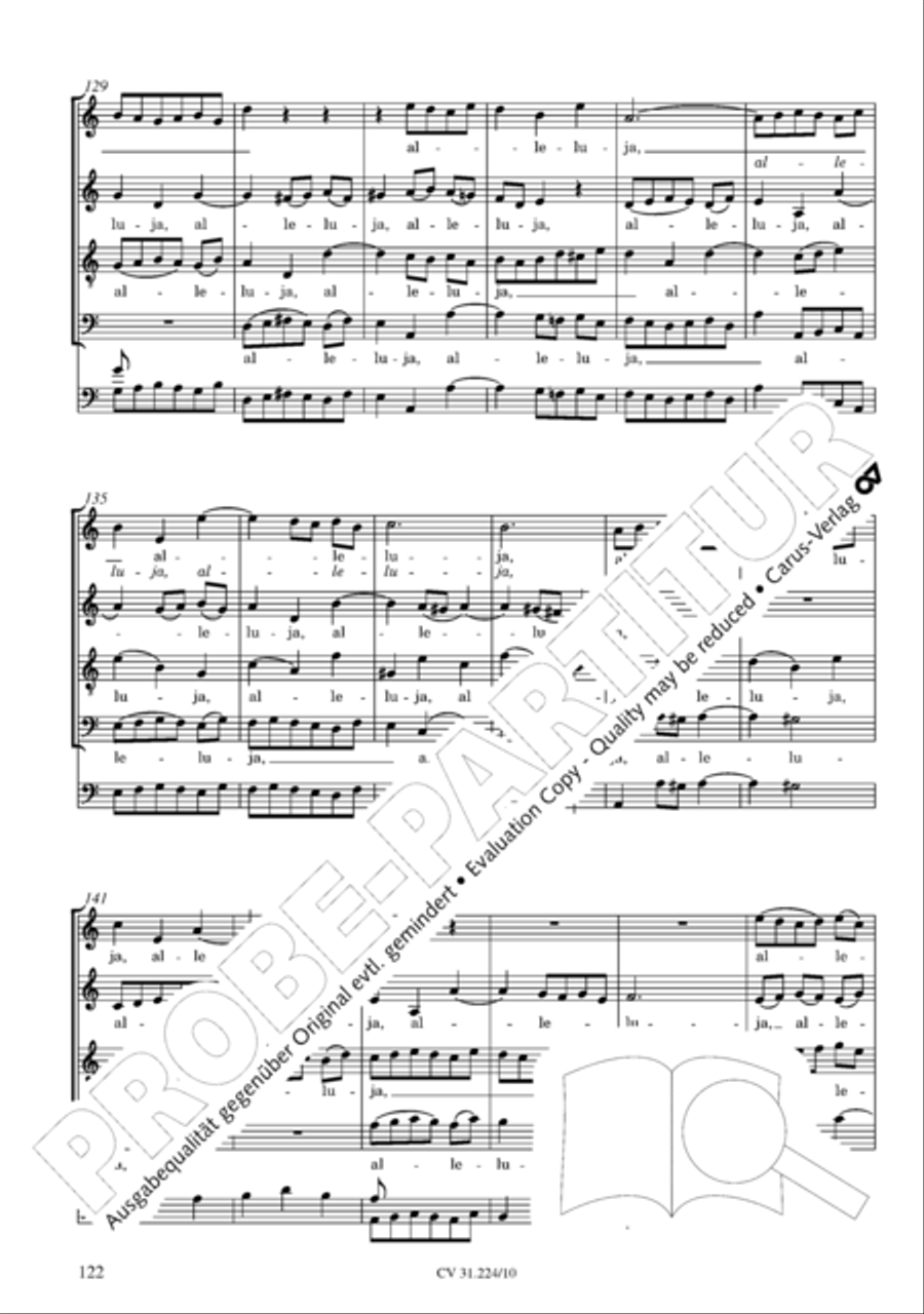 The complete motets (without Bc) Choir scores gallery preview page 129