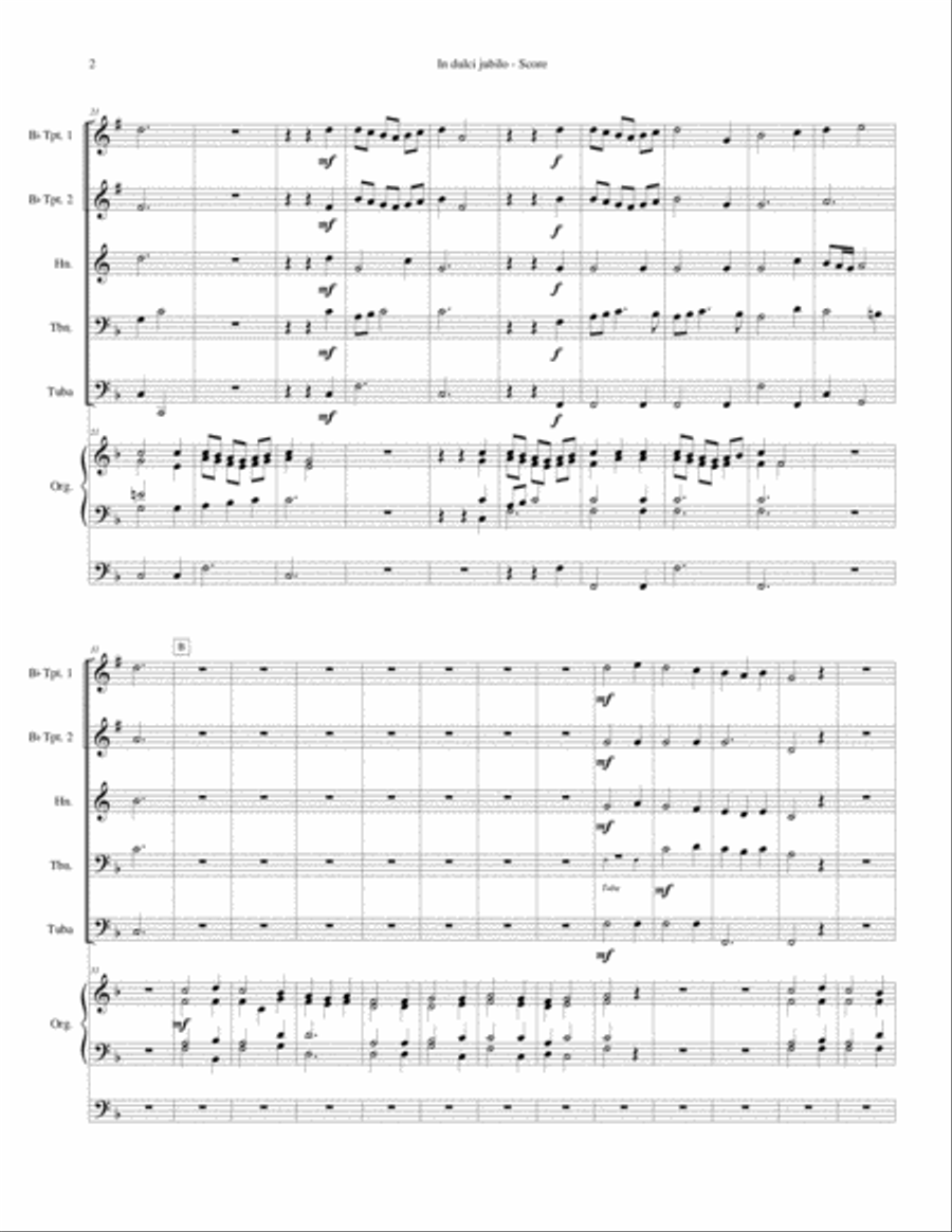 In dulci jubilo Brass Ensemble scores gallery preview page 3