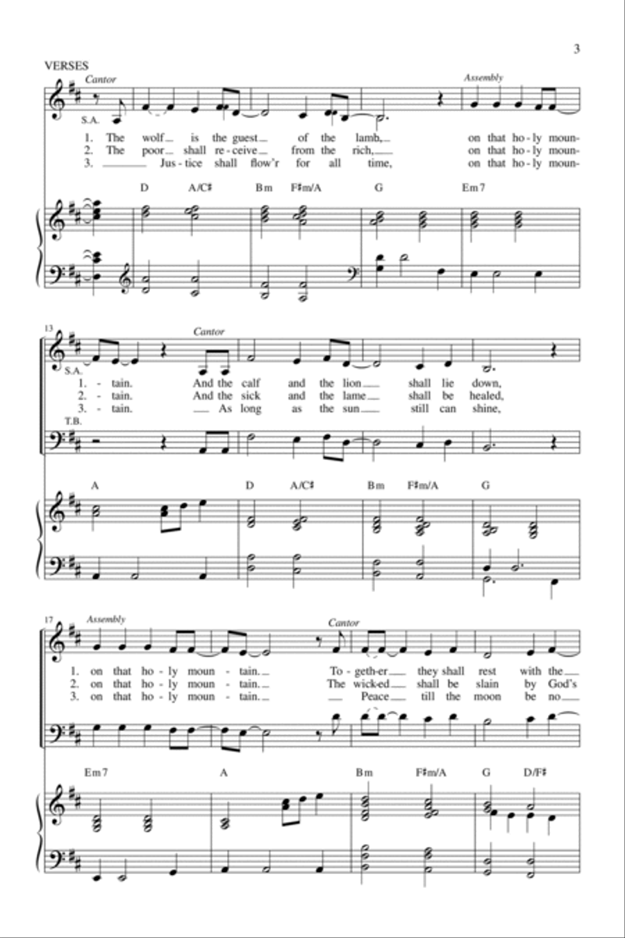 On That Holy Mountain | Download Edition 4-Part scores gallery preview page 2