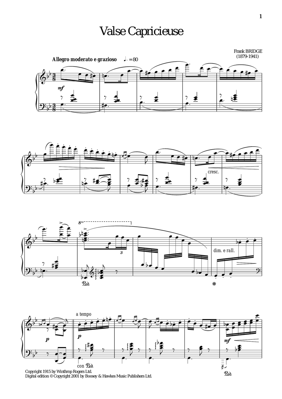 Valse Capricieuse Piano Solo scores gallery preview page 1