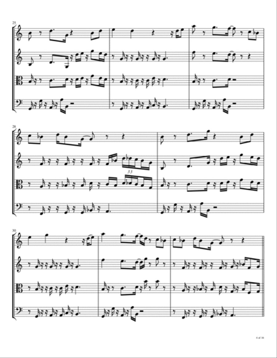 Boogie Down Boogie Down String Quartet scores gallery preview page 5