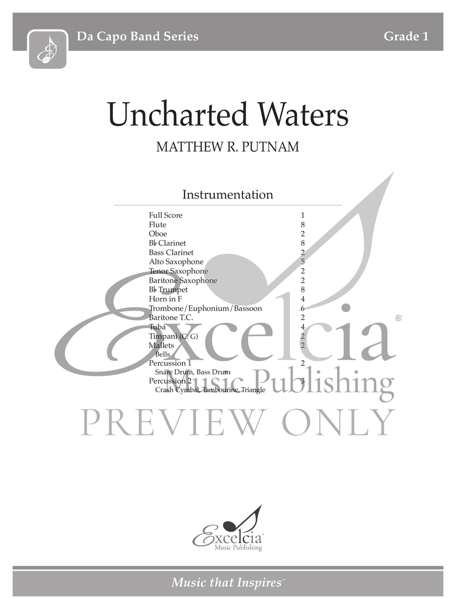 Uncharted Waters (Score) Concert Band scores gallery preview page 2