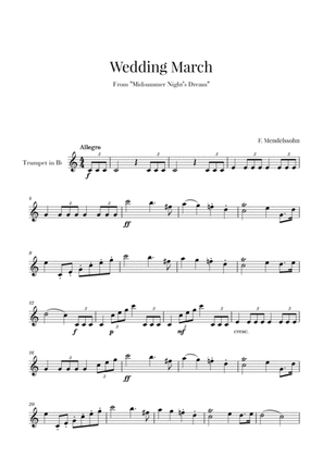 Book cover for Wedding March (Bridal Chorus - Here comes the Bride) for Trumpet Solo