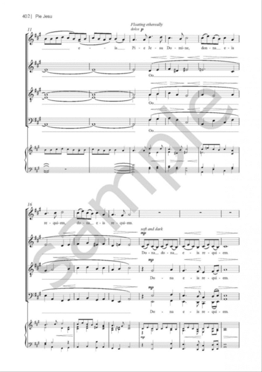 Pie Jesu (Arranged for SATB Choir) 4-Part scores gallery preview page 5