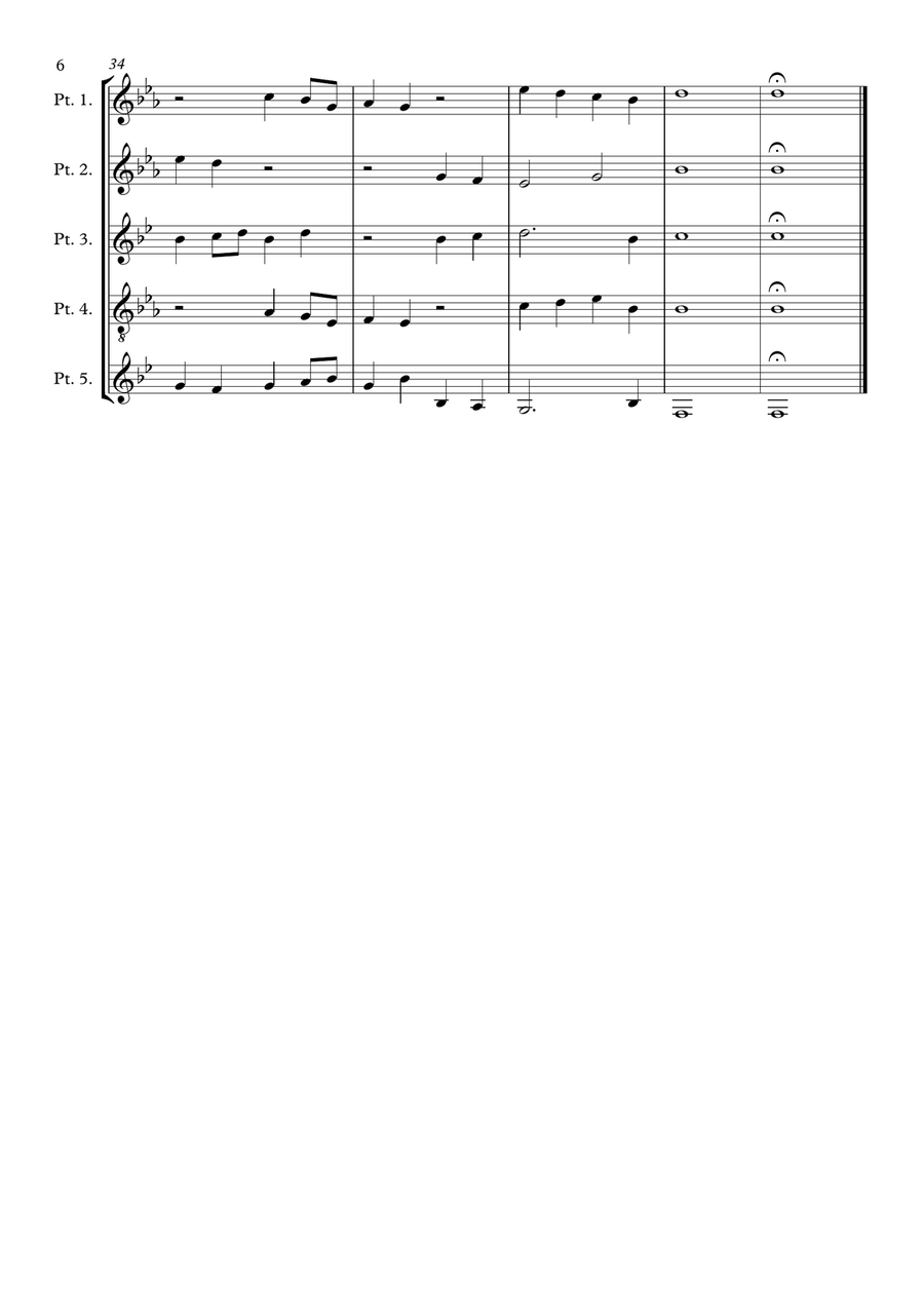 Monteverdi First Book of Madrigals - No 20. Ardi o Gela Brass Ensemble scores gallery preview page 6