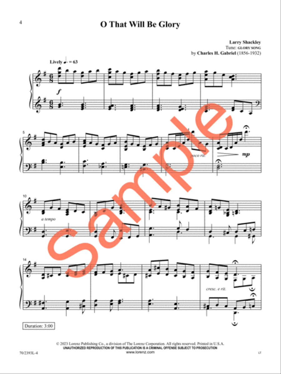 That Will Be Glory! That Will Be Glory! Piano Solo scores gallery preview page 5