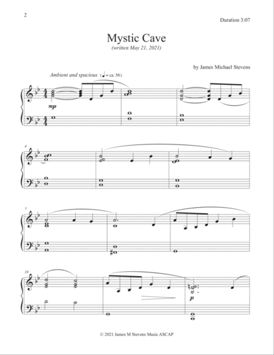 Mystic Cave Piano Solo scores gallery preview page 2