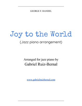 Book cover for JOY TO THE WORLD jazz piano arrangement