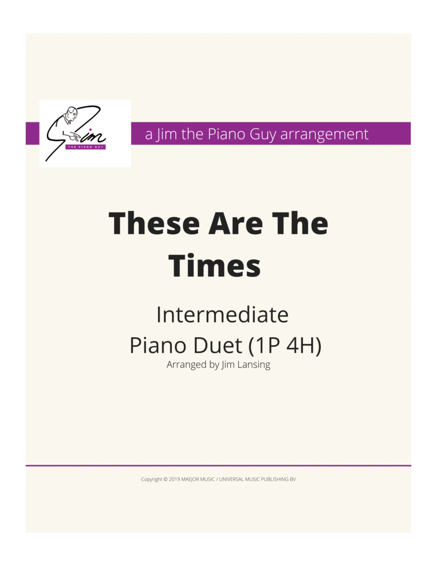 These Are The Times Piano Method scores gallery preview page 1